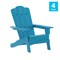 Flash Furniture Blue Adirondack Patio Chairs with Cupholder, 4PK 4-LE-HMP-1044-10-BL-GG - alternate 9